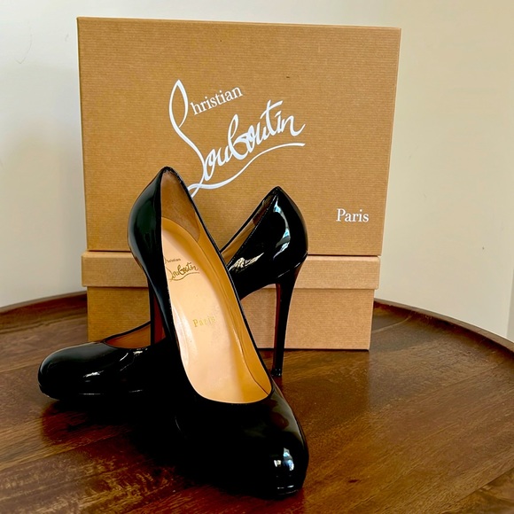 Authentic Christian Louboutin New Simple Pump 120 Patent Calf - Picture 1 of 6